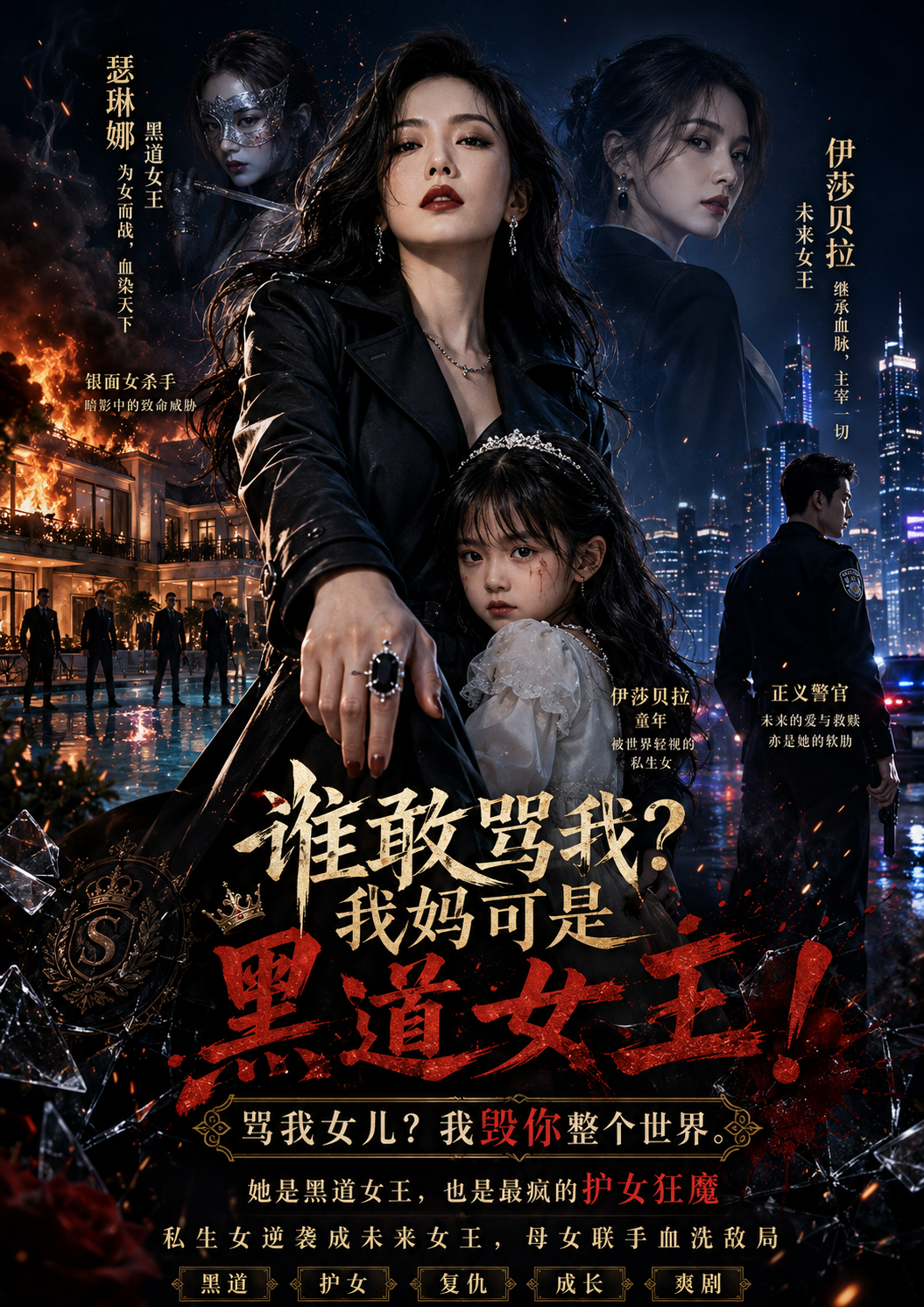 短剧海报预览：黑道女王